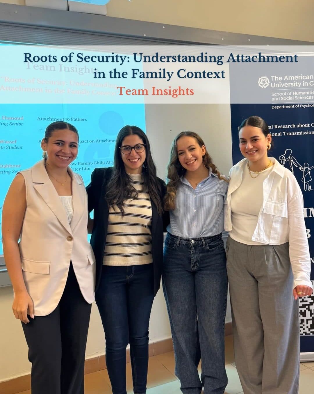 Research assistants after their Team Insights presentations